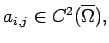 $a_{i,j}\in C^2({\overline \Omega }),$