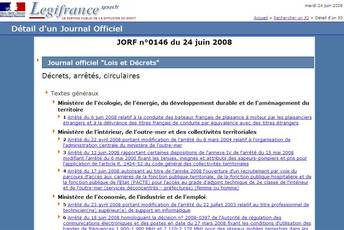 Le Journal officiel en version &eacute;lectronique
