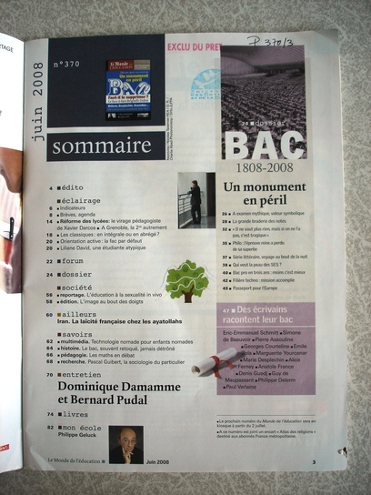 Sommaire dans le Monde de l'Education