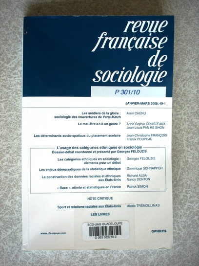 Sommaire sur la Revue fran&ccedil;aise de sociologie